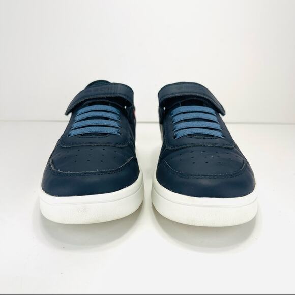 Geox Respira Youth Classic Sneaker Size 5 Navy Blue Italian Leather Padded Comfy - Picture 9 of 15